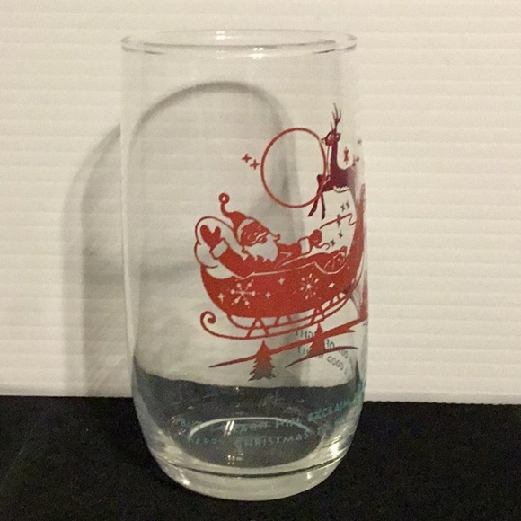 Vintage Red Santa ‘Twas the Night Before Christmas Glasses 1950s Sealtest Promo - Picture 6 of 13